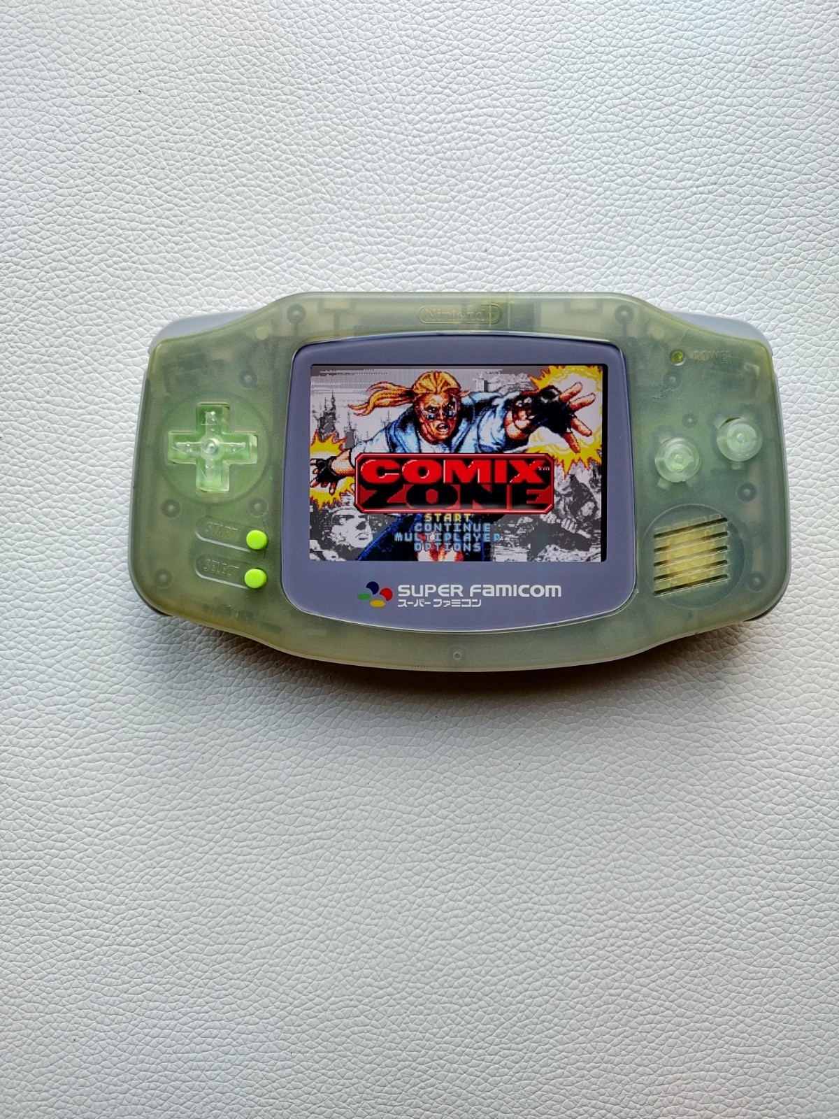 Nintendo Gameboy Advance AGB-001 IPS & Upgrades! “Glacier Acid Wash” Custom
