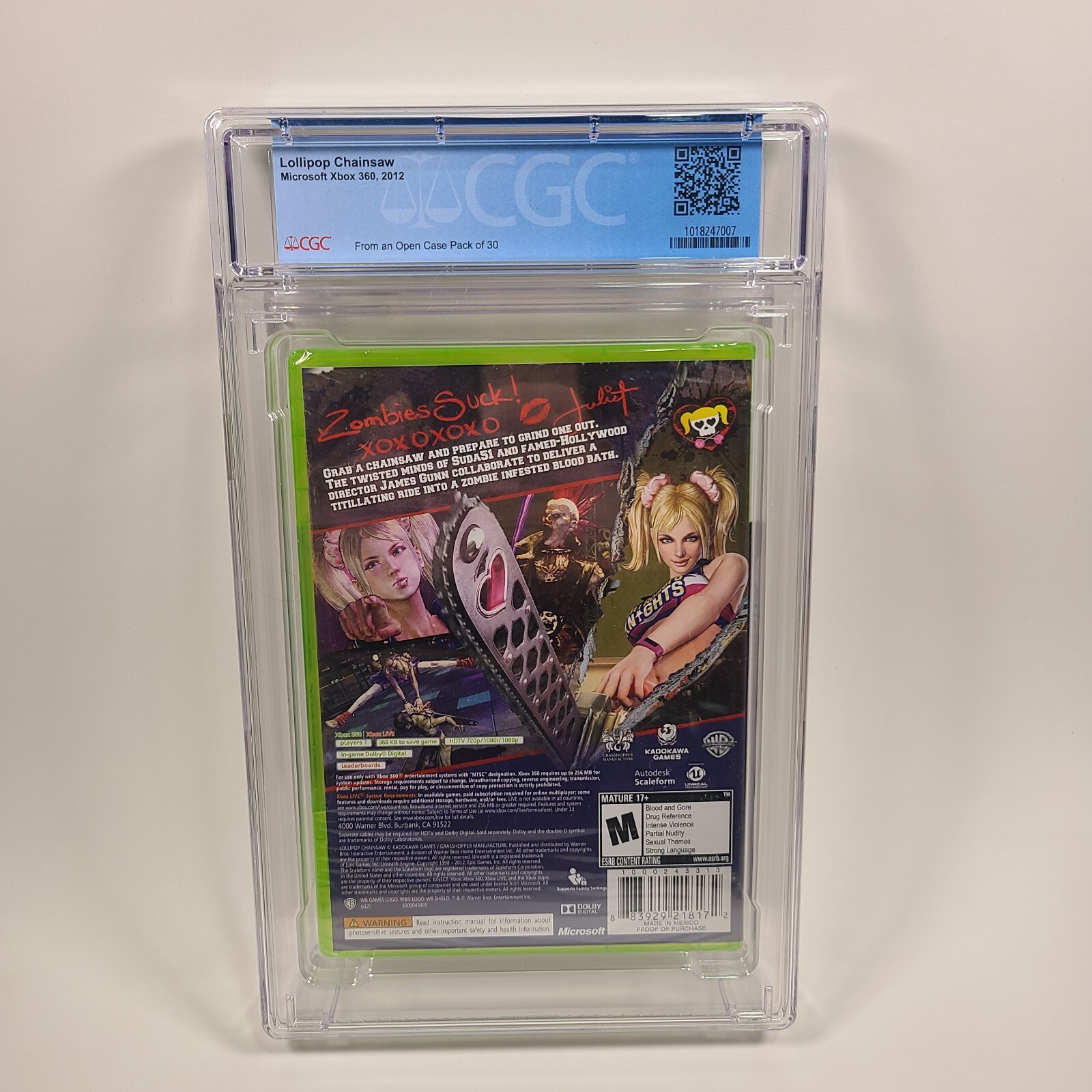 Lollipop Chainsaw For Xbox 360 – New Sealed – WATA CGC 9.8 A++