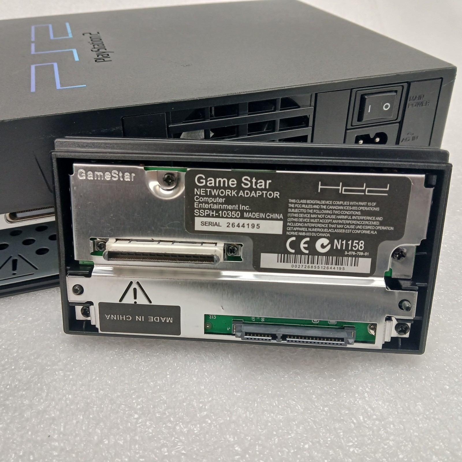 Sony PlayStation 2 PS2 Fat SCPH-39001 Console and SATA Adapter Tested & Working