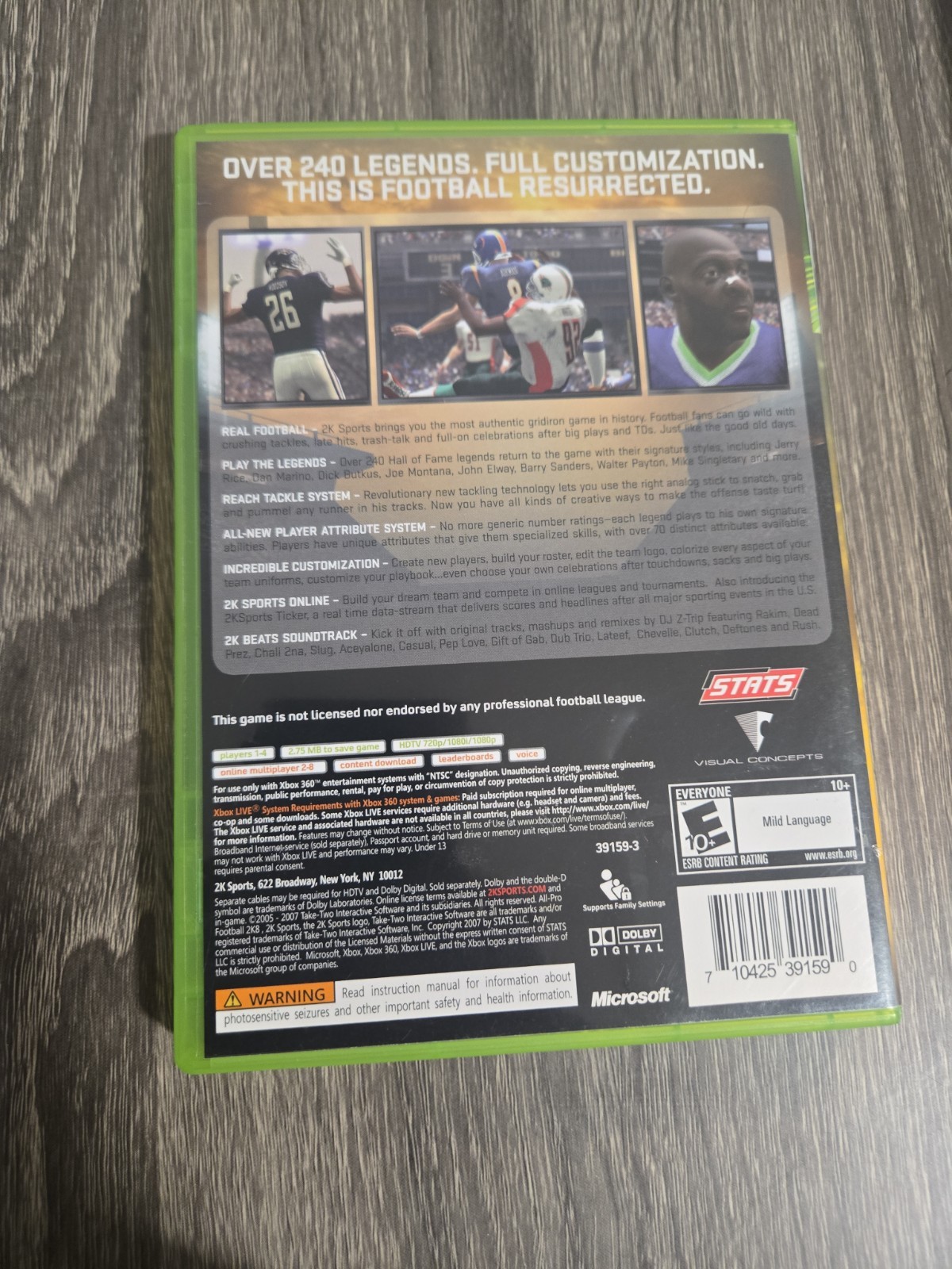 All-Pro Football 2K8 (Microsoft Xbox 360, 2007)
