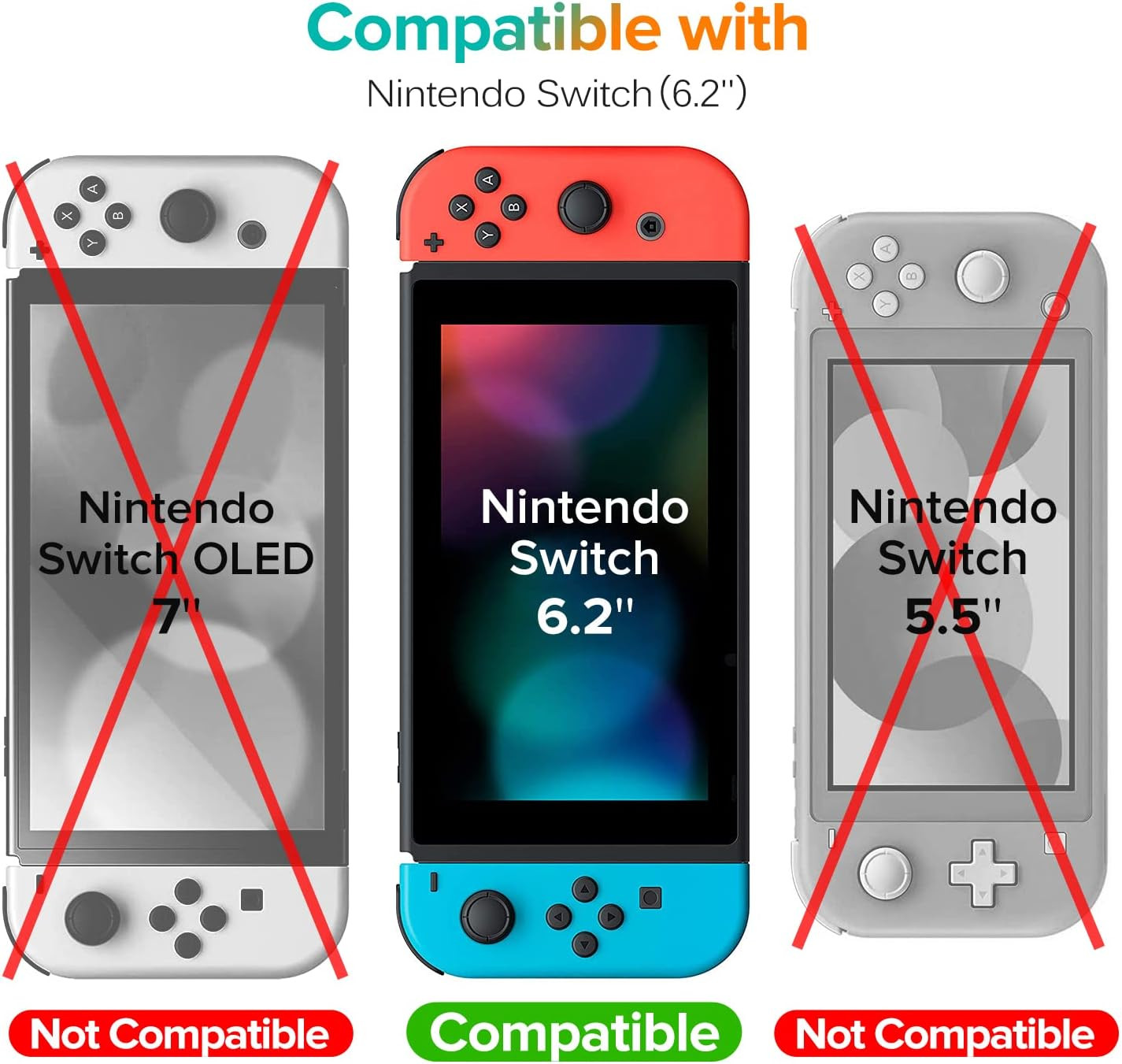 Nintendo Switch 2017 Screen Protector Ultra Clear 3 Pack 99.9 Transparency