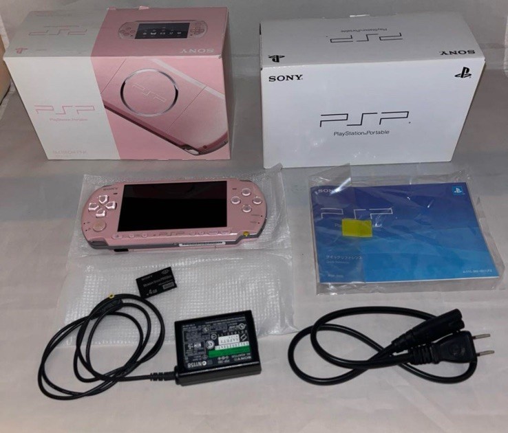 Sony PSP-3000 PSP 3000 Console Pink Region Free w/adapter – Excellent
