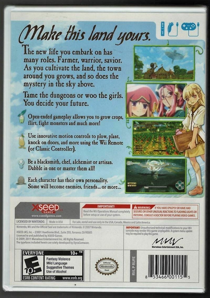 Rune Factory: Frontier – Nintendo Wii