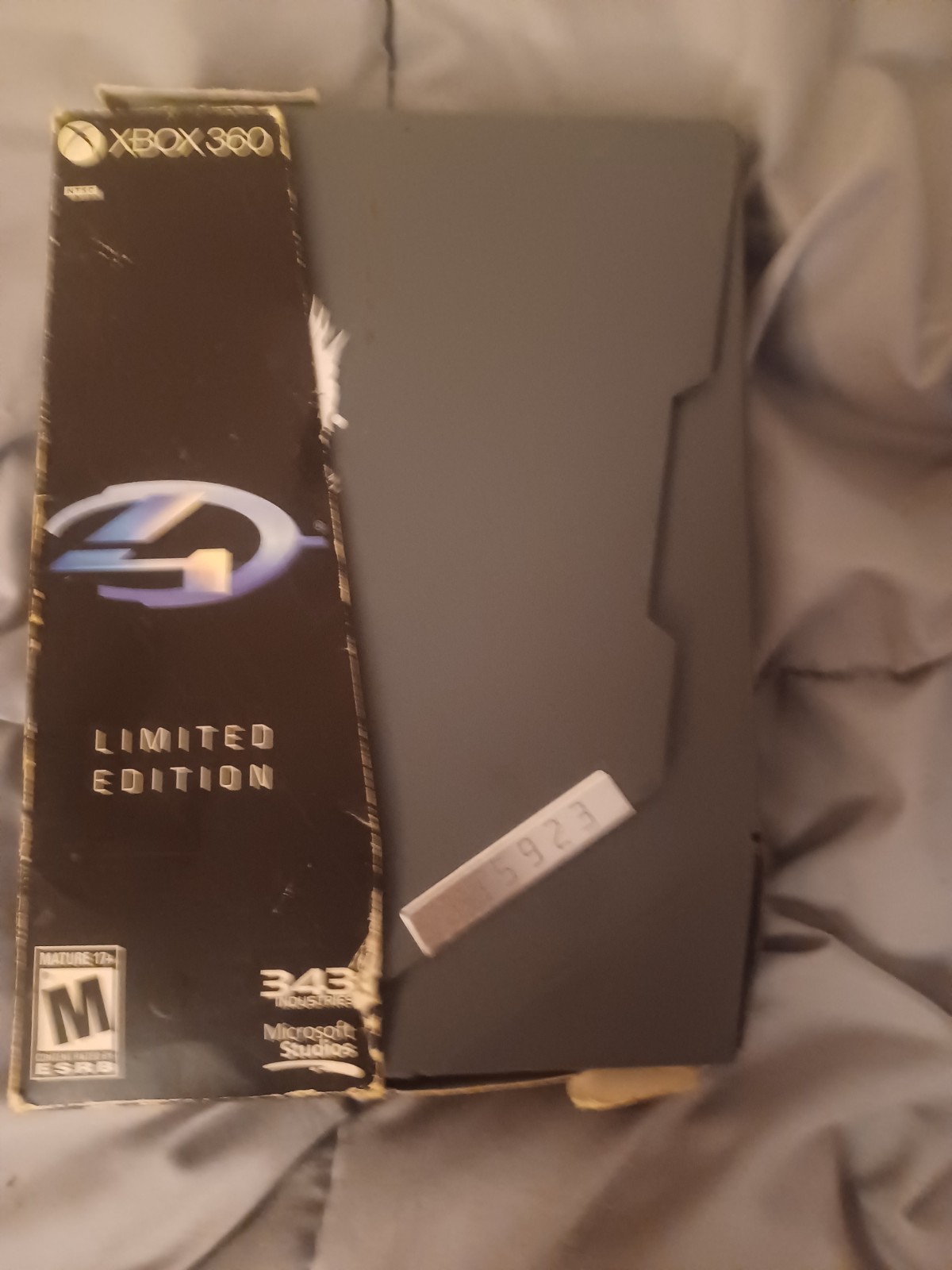 Rare Halo 4 SteelBook Case Xbox 360 Limited Edition Authentic UNSC White Tin
