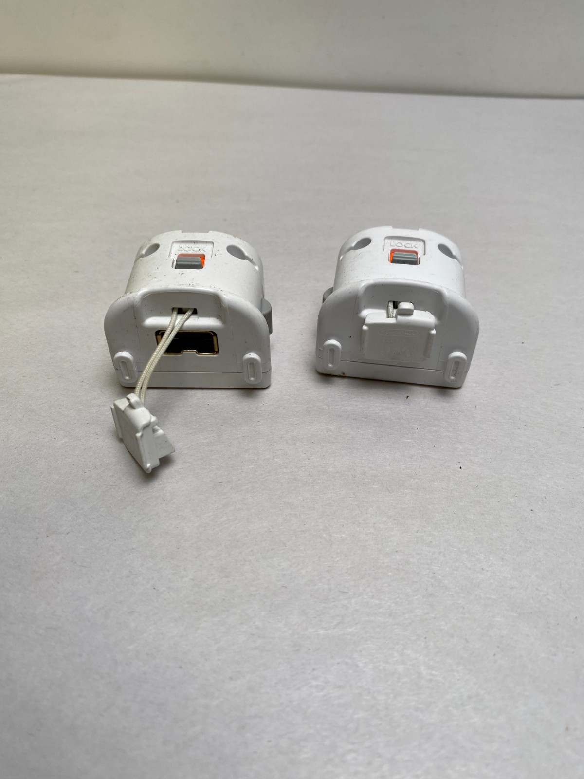 Set of 2 Nintendo Wii RVL-026 White Motion Plus Adapters for Wii Remote