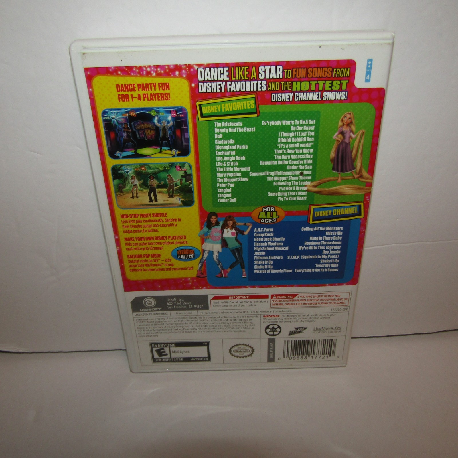 Just Dance Disney Party Nintendo Wii Video Game with Manual Tested & Working