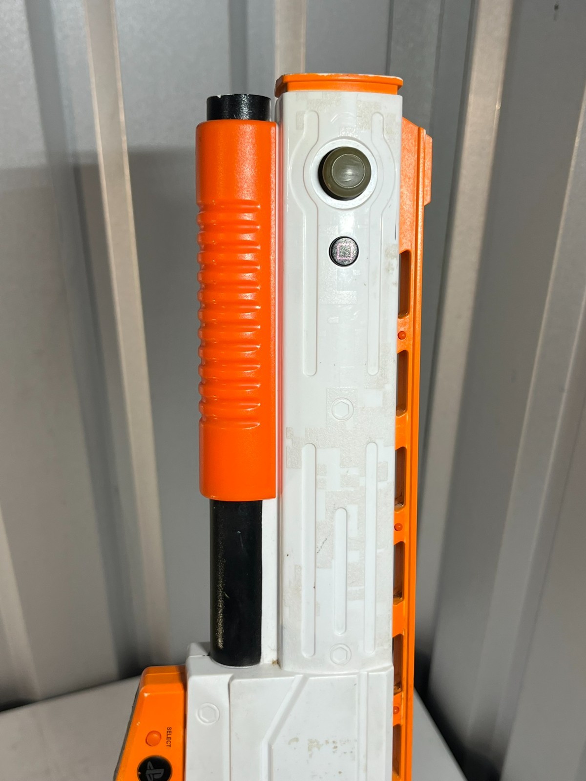 PlayStation PS1 PS2 Light Gun Controller Orange White Works Unit Only