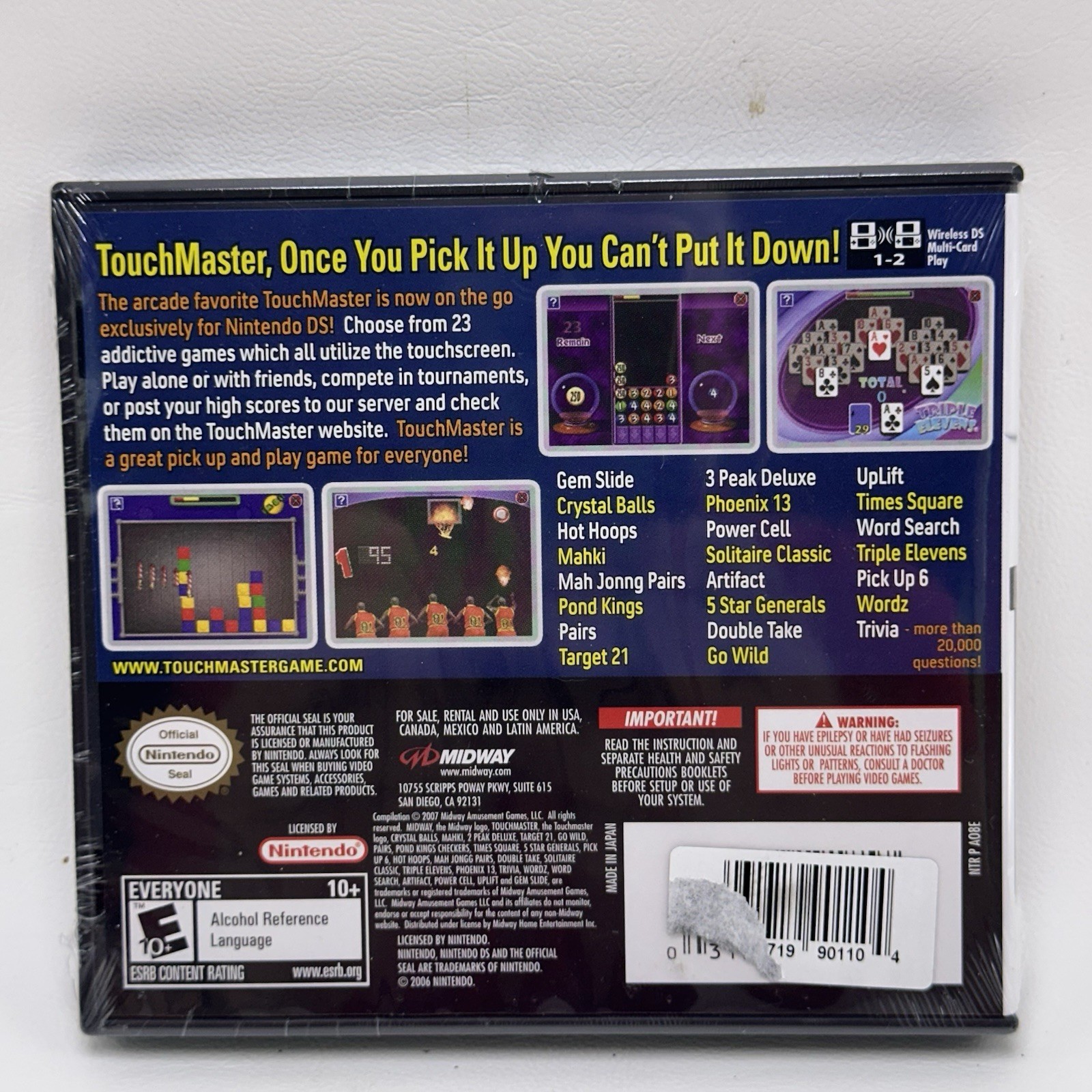 TouchMaster 23 Games In All! ( Nintendo DS, 2006) Factory Sealed