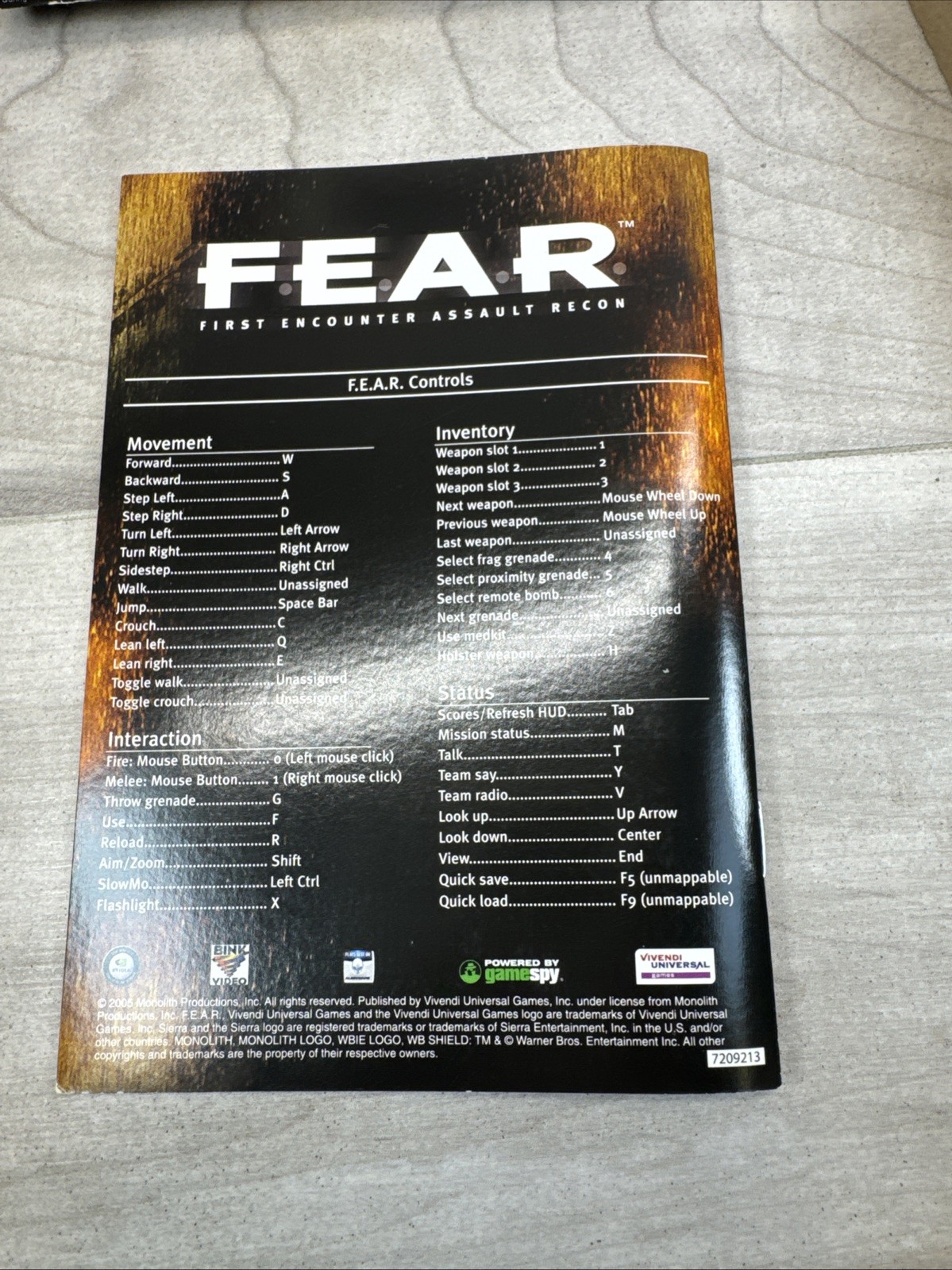FEAR First Encounter Assault Recon PC DVD ROM Box Manual & Perseus Mandate READ*
