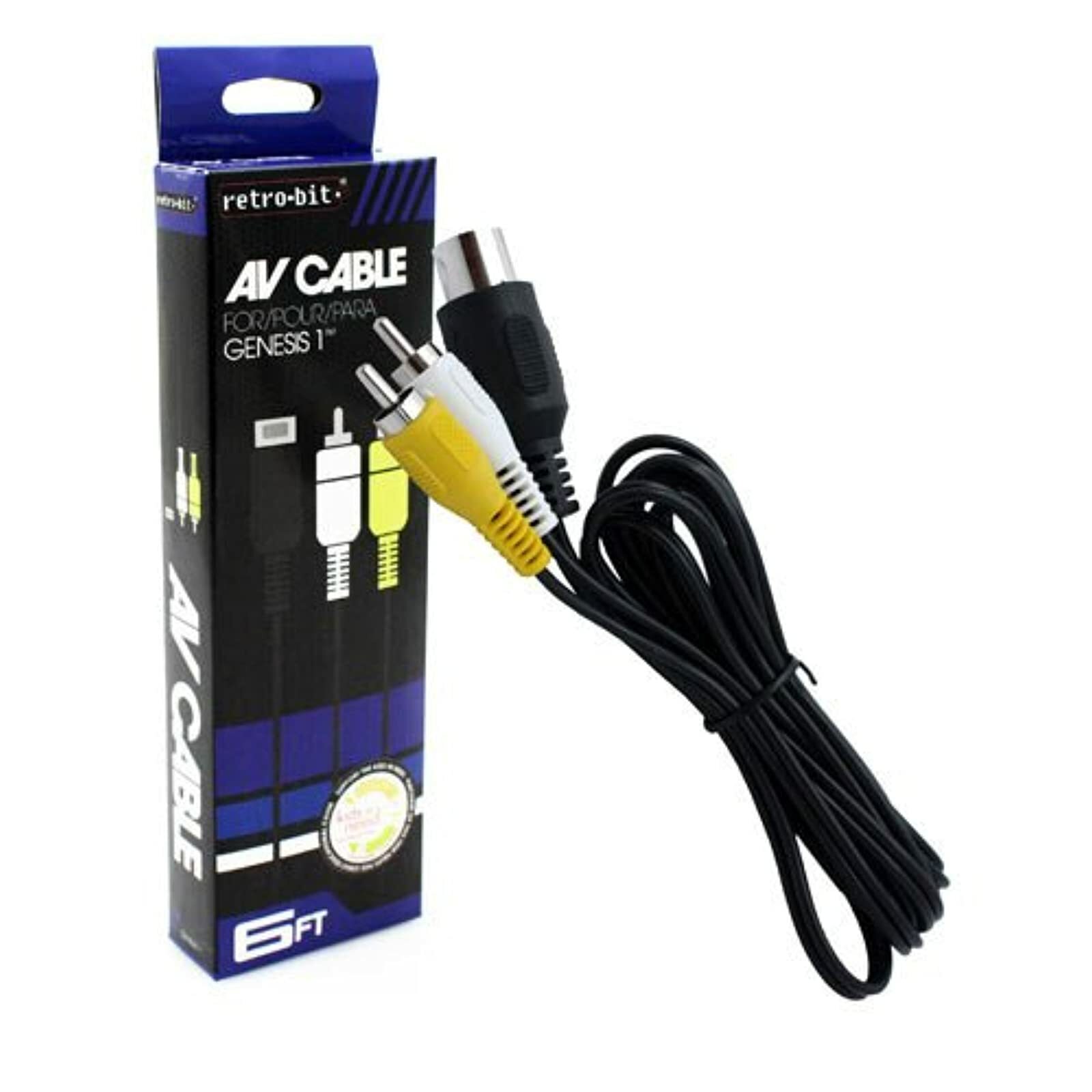 Sega Genesis AV RCA Video Cable Model 1 MK-1601 AV Brand New