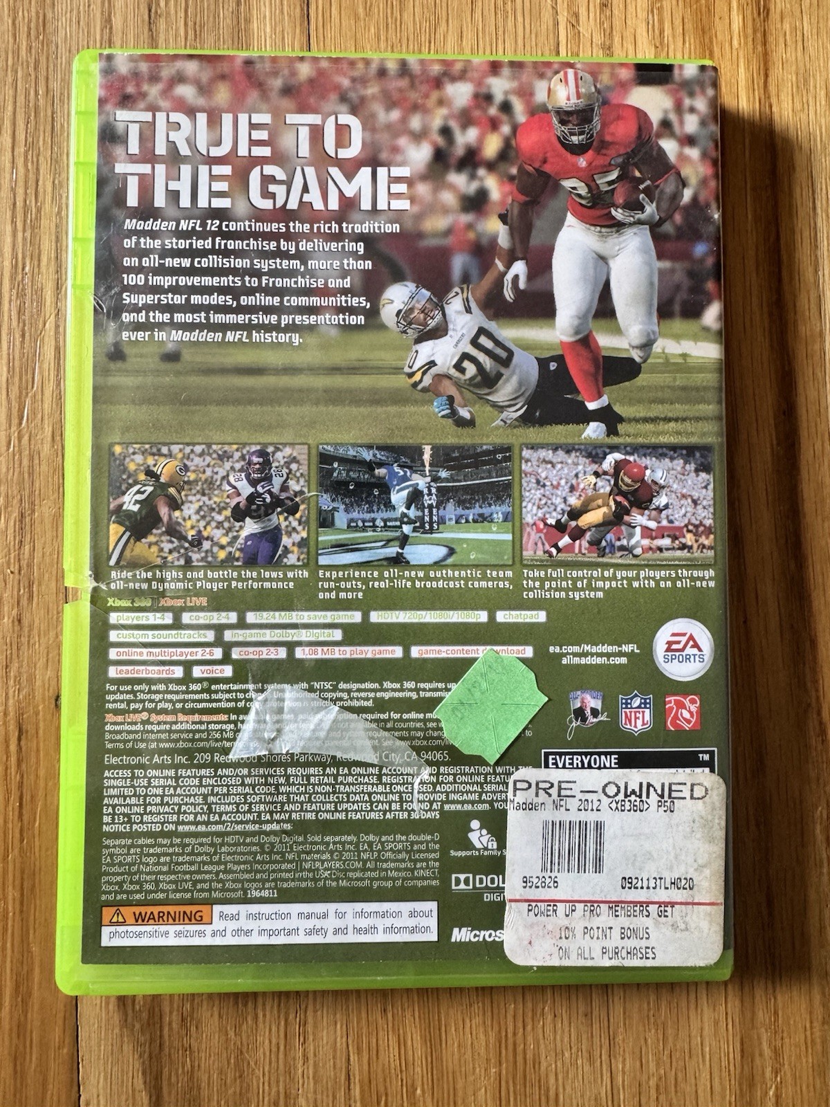 Madden NFL 12 (Microsoft Xbox 360, 2011) CIB. Tested