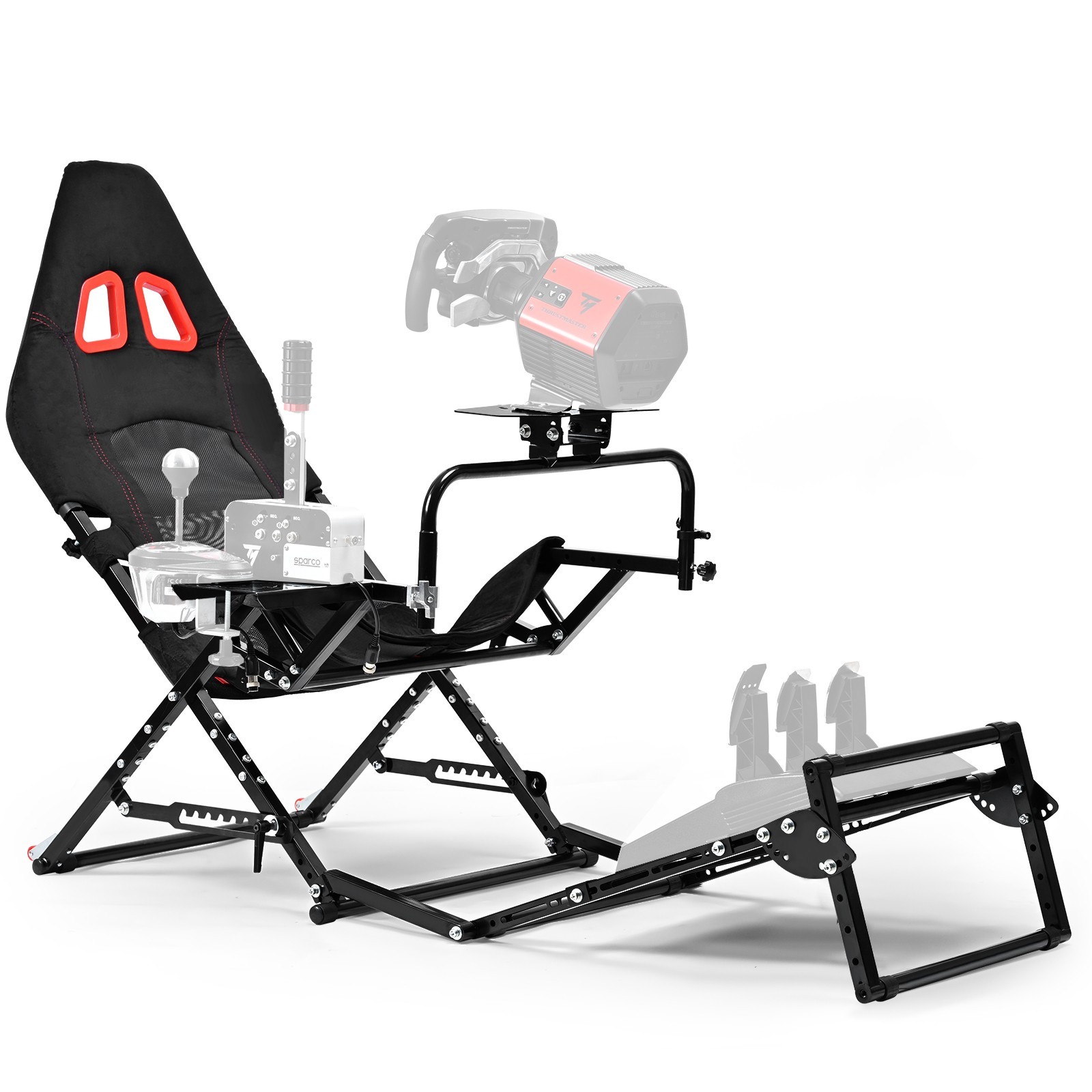 Minneer Foldable Racing Simulator Cockpit Fit Logitech G29G923 Moza Thrustmaster