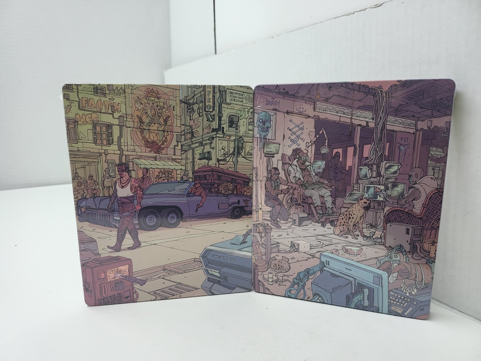 Set of 2 NEW Sealed Steelbook Case Cyberpunk 2077 Valentinos & Voodoo Boys MINT