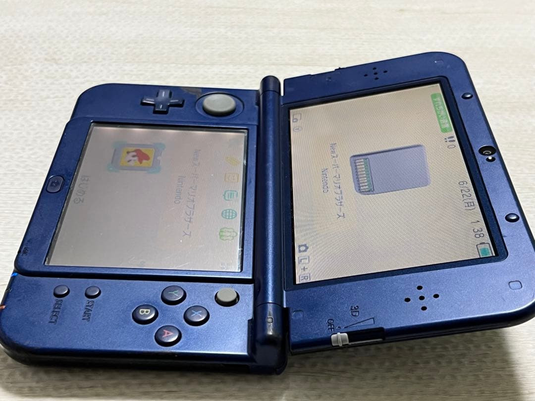 Nintendo New 3DS LL XL Console Metallic Blue Handheld Japan Region Locked 0294