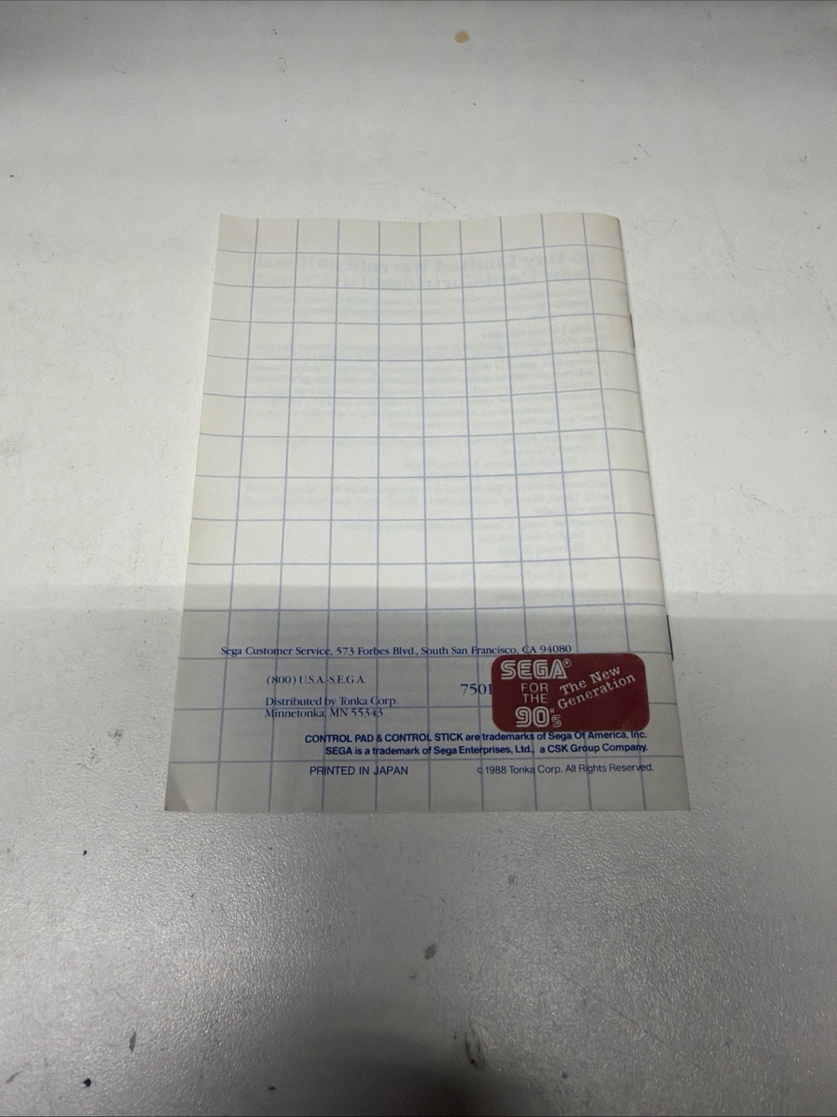Ys the Vanished Omens Authentic, Tested – Sega Master System – No Poster Map