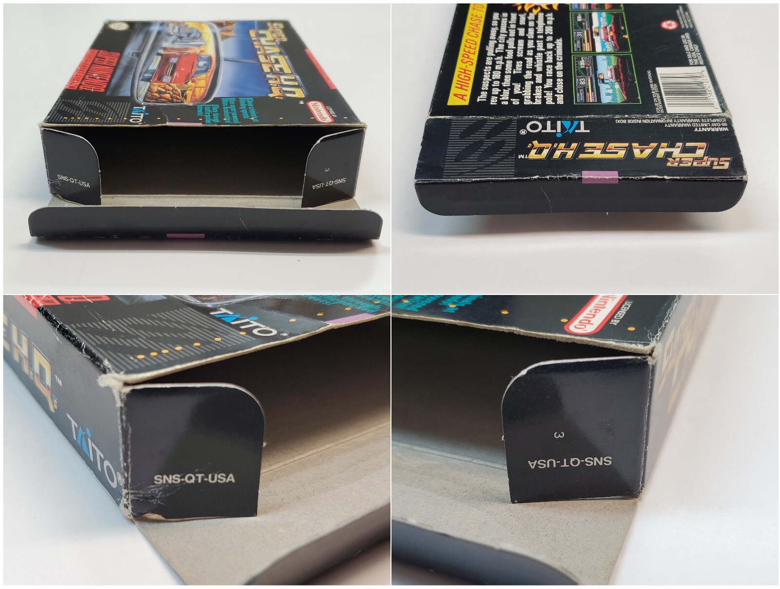 Super Chase HQ H.Q. Super Nintendo Box Only *(No Game,No Manual) *wear