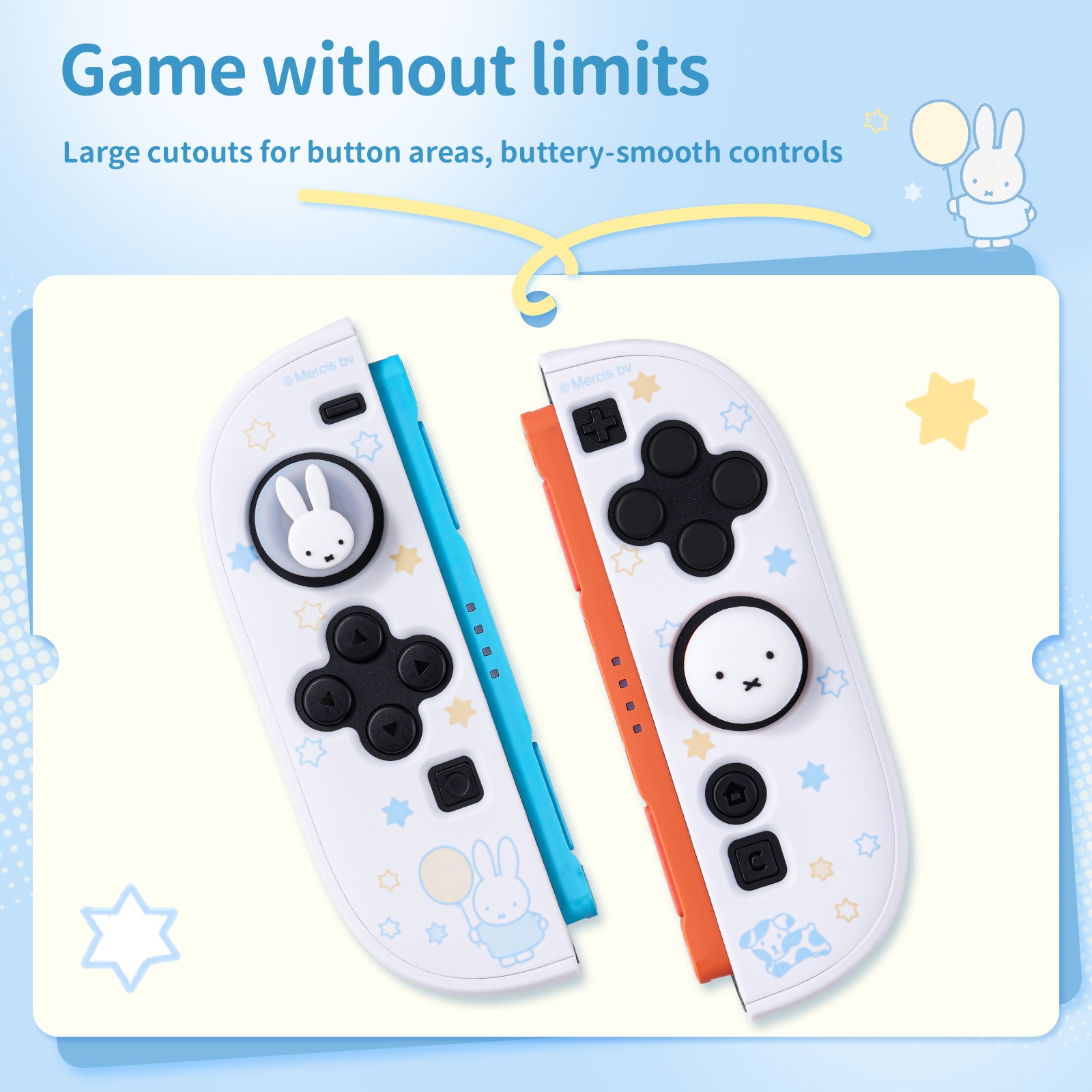 GeekShare Protective Case for Nintendo Switch 2(2025) Joycon Cover Miffy Bunny