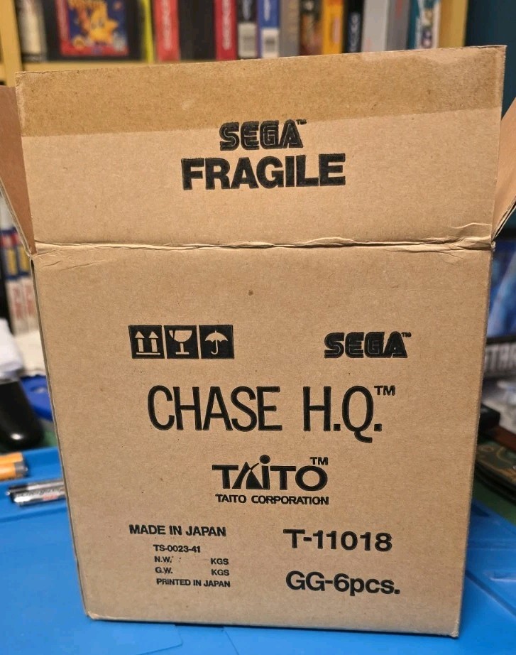 Sega Game Gear Chase HQ Factory Shipping Case Pack Box Lot of 4 Sealed Games