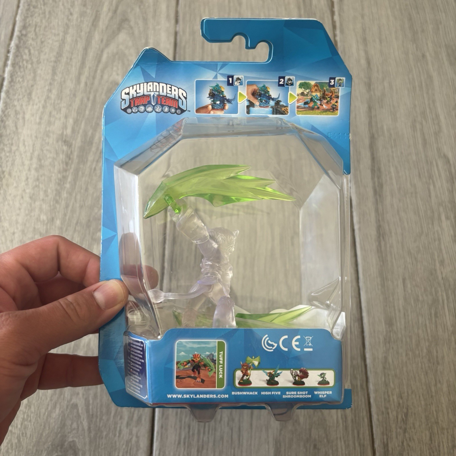 Skylanders Trap Team-Trap Master Tuff Luck Crystal Clear Ovp Karte und Aufkleber