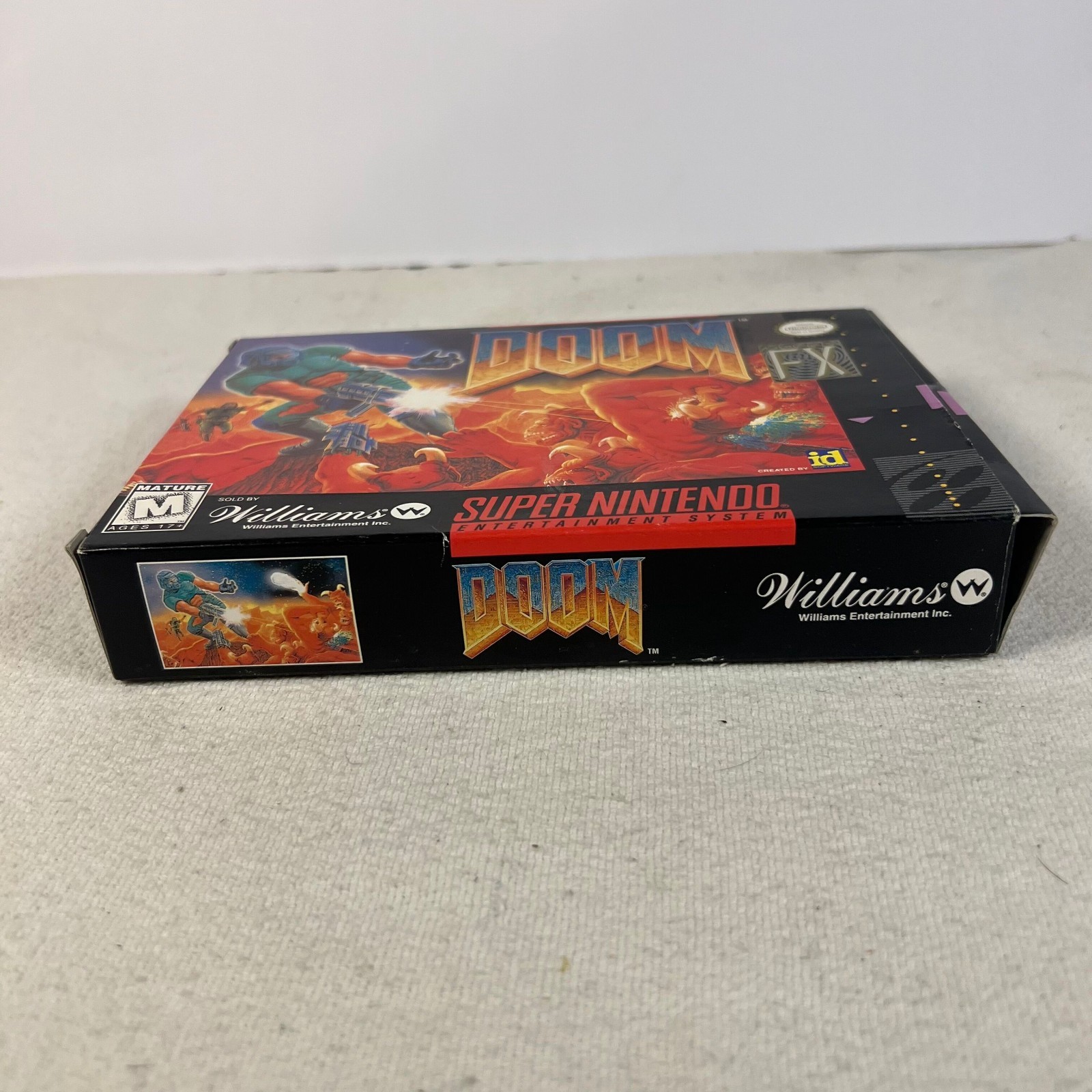 Doom Super Nintendo Entertainment System 1995 Complete CIB Manual Dust Cover