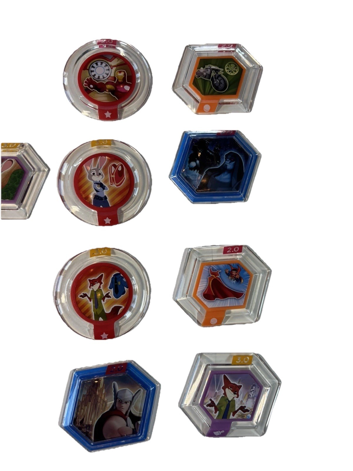 Disney Infinity Power Disc Lot 2.0 3.0 Tokens + Storage Case Marvel Disney