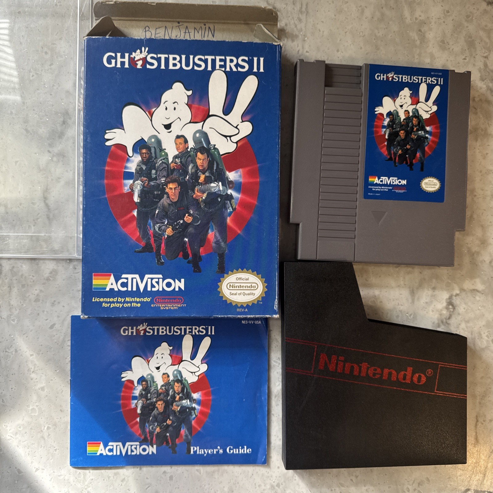 1990 Activision Nintendo Ghostbusters II 2 Works w/ Case & Manual Fast Ship