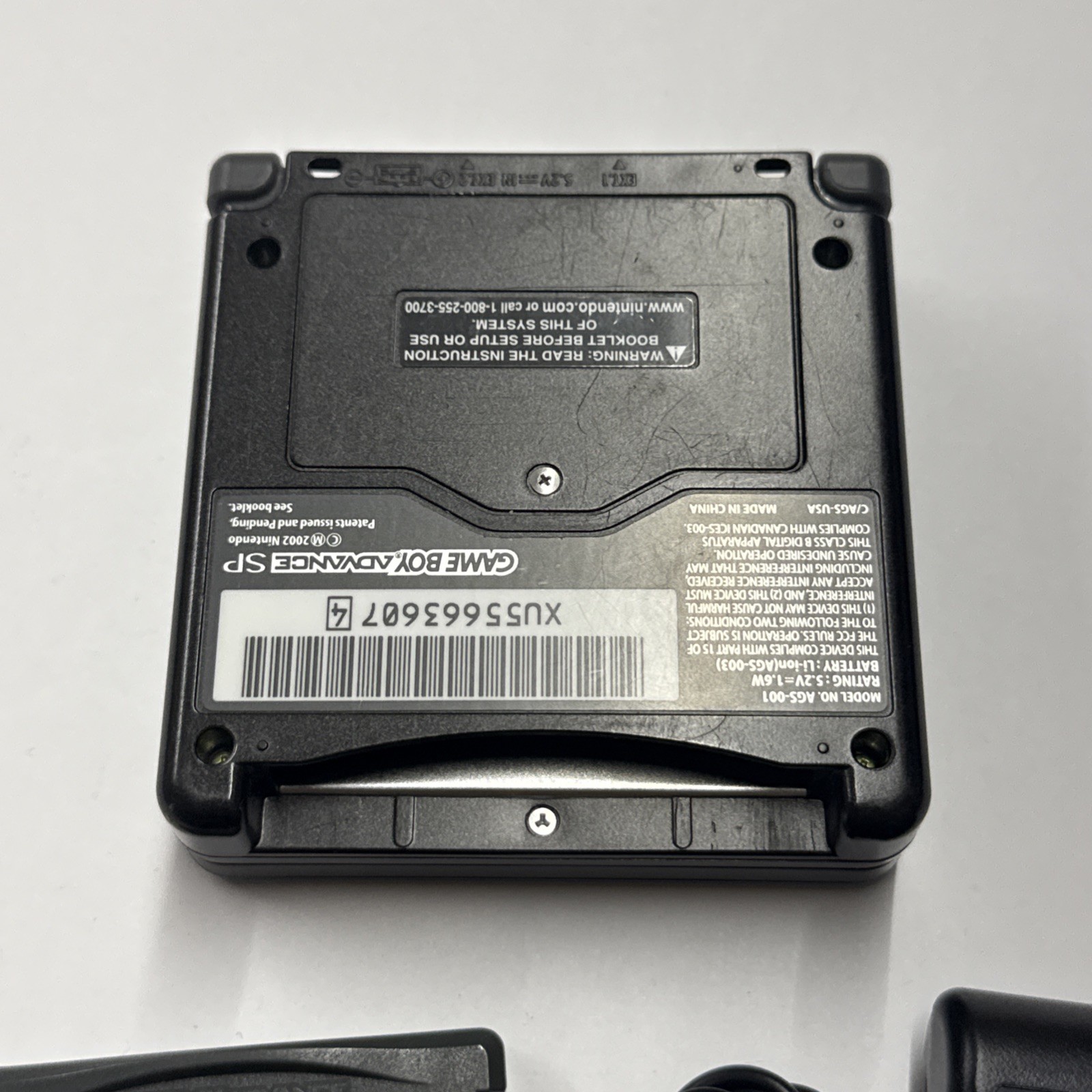 GBA – Nintendo GameBoy Advance SP Handheld Console – Onyx Black Tested #2940