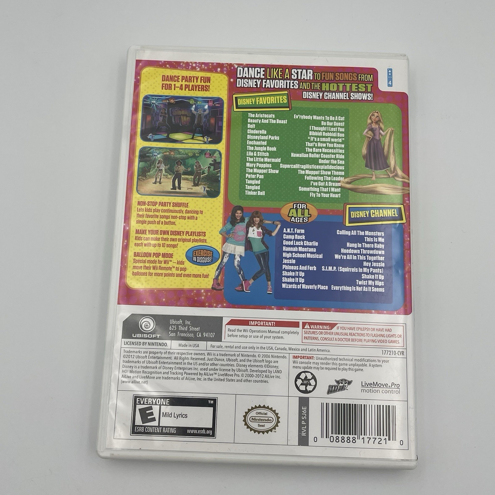 Just Dance: Disney Party (Nintendo Wii, 2012) CIB Complete – Tested & Working