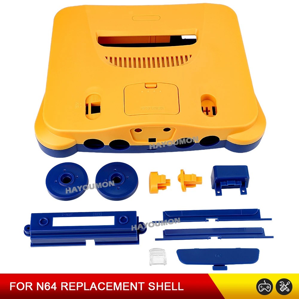 N64 Replacement Translucent Shell Case Housing Nintendo 64 Green Blue Purple Red