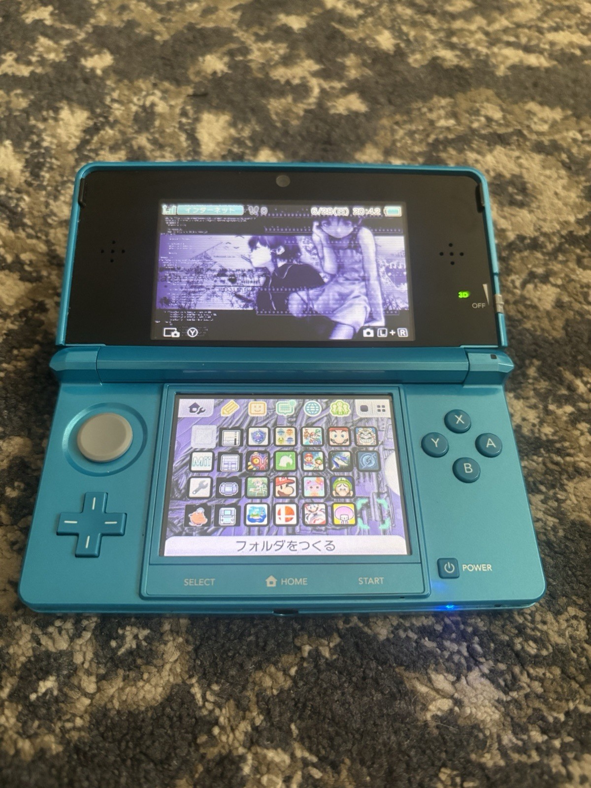 Nintendo 3DS Blue Handheld System CTR-001(JPN) NTSC-J Japan