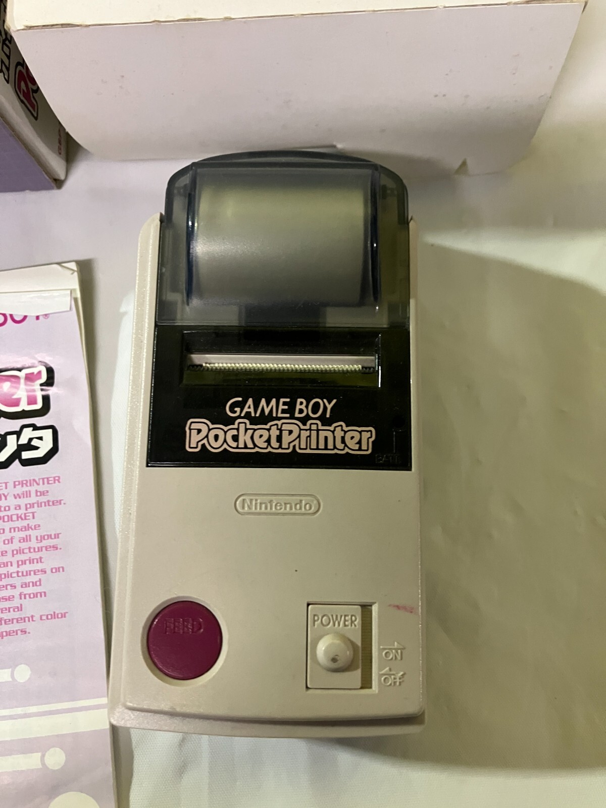 Nintendo Gameboy Pocket Printer W/ Box MGB-007 Japan Tested F470MI