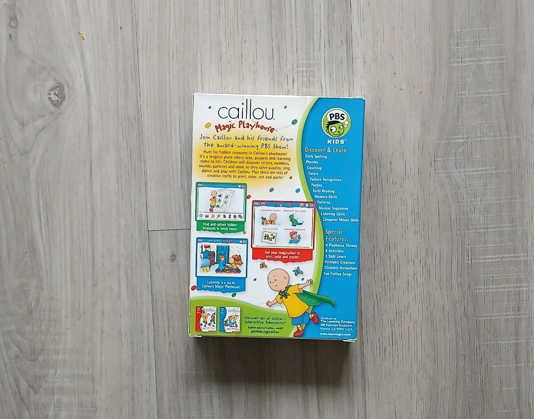 Caillou Magic Playhouse – PBS kids – Windows/Mac CD-ROM – New Sealed Retail Box