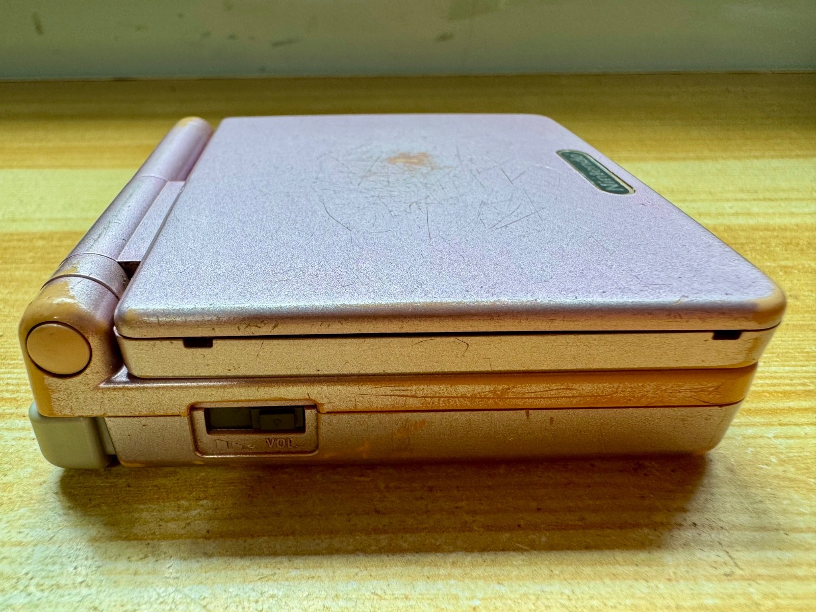 Nintendo Gameboy Advance SP AGS101 Pearl Pink Handheld w/ USB Cable & Battery
