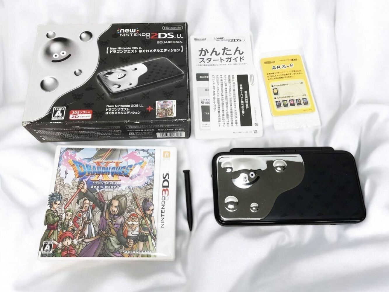 Nintendo 2DS LL XL Console System Dragon Quest Hagure Metal Edition Game Used