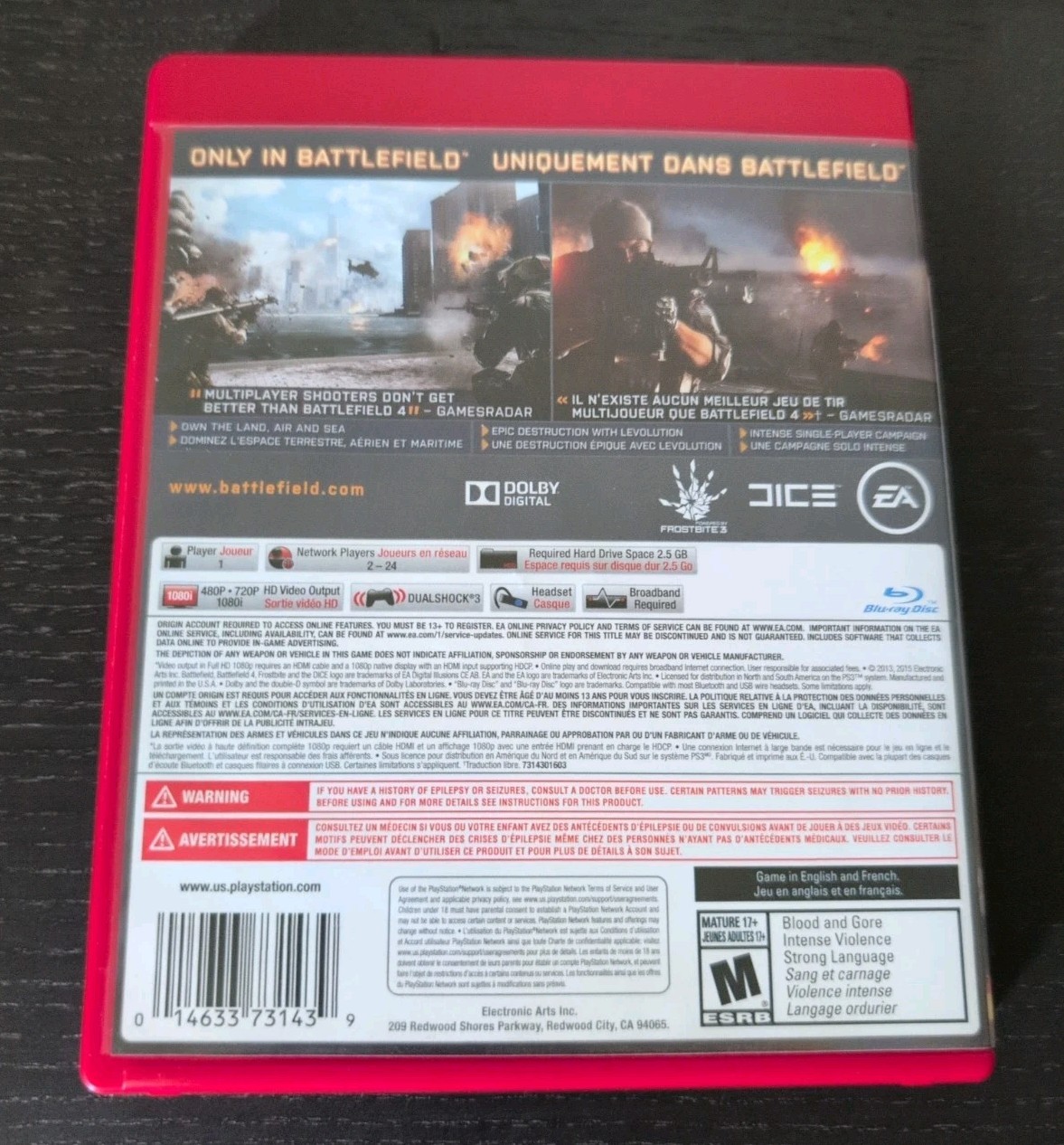 Battlefield 4 (Sony PlayStation 3, 2013 PS3) Greatest Hits