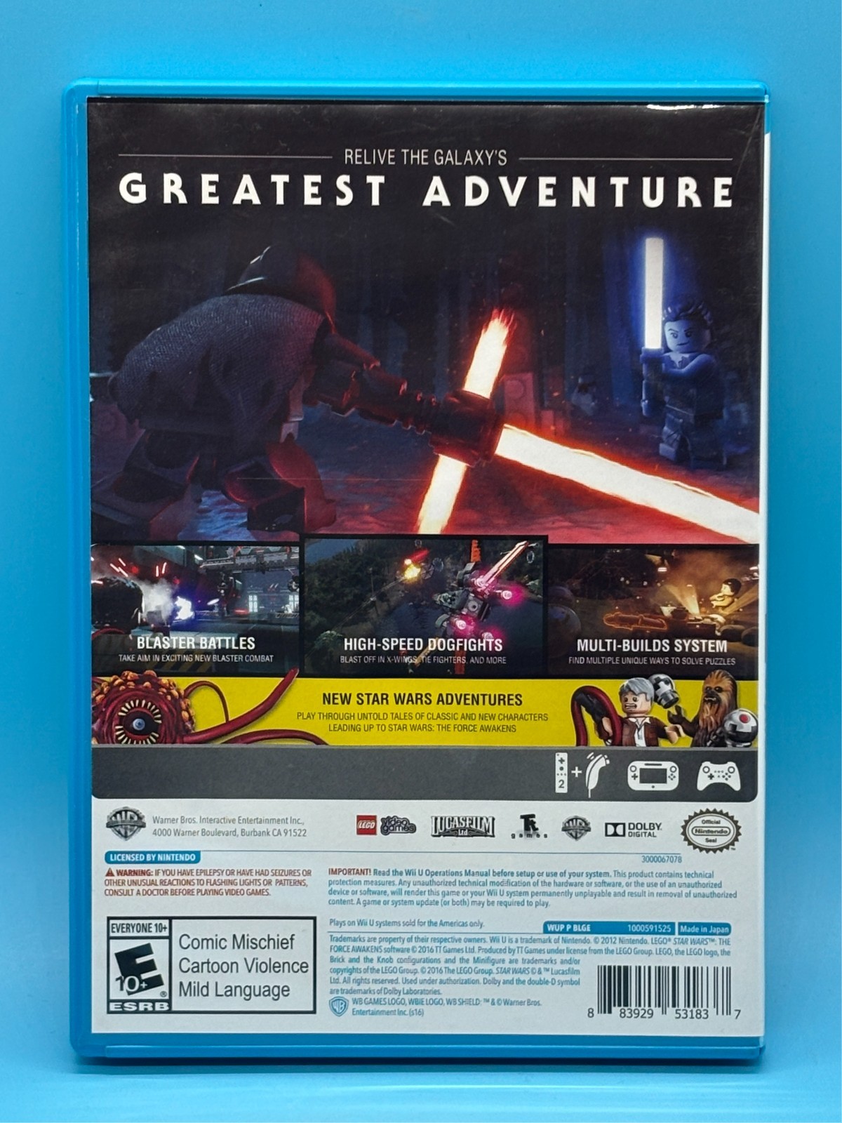Lego Star Wars The Force Awakens Nintendo WiiU Wii U Complete with Manual