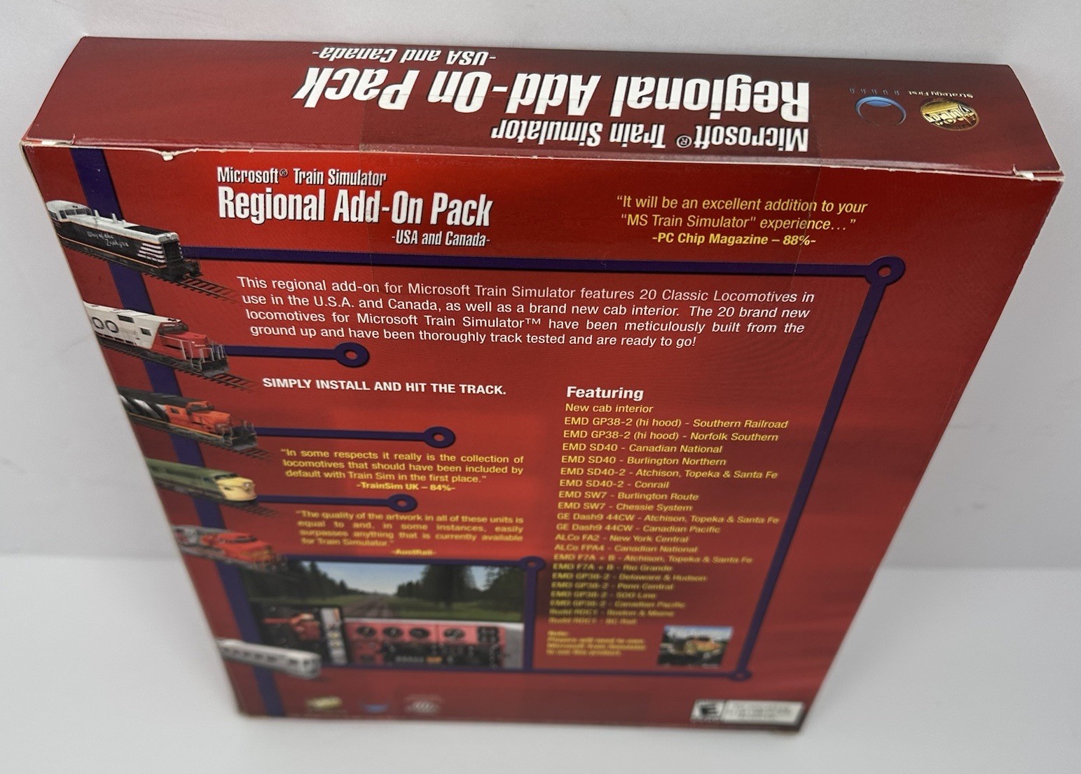 Microsoft Train Simulator USA Canada Regional Add-On Pack PC Big Box SEALED NOS