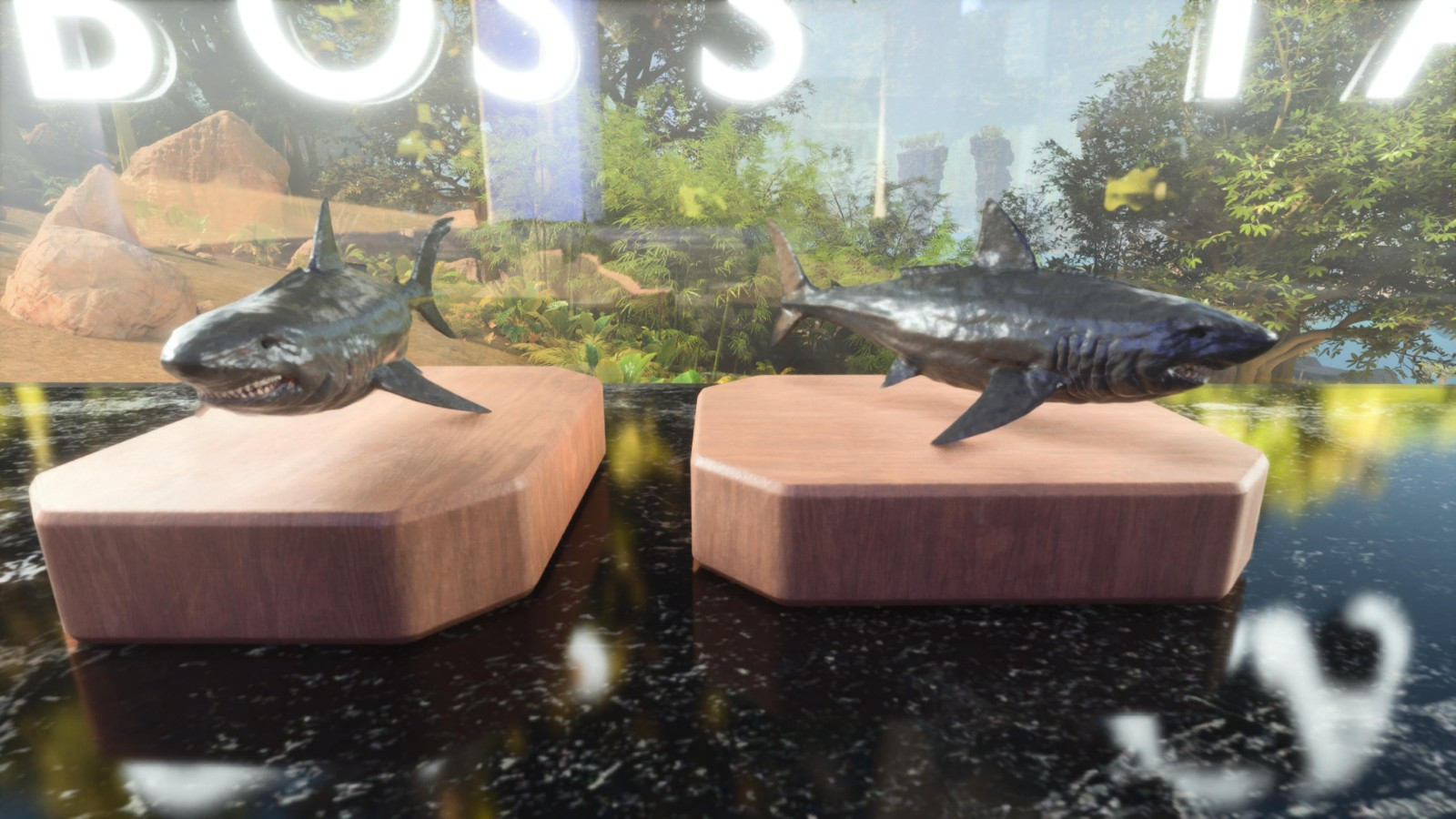 ARK ASCENDED PVE OFFICIAL PAIR BABY MEGALODON BLACK #79 HIGH STATUS PC/XBOX/PS5