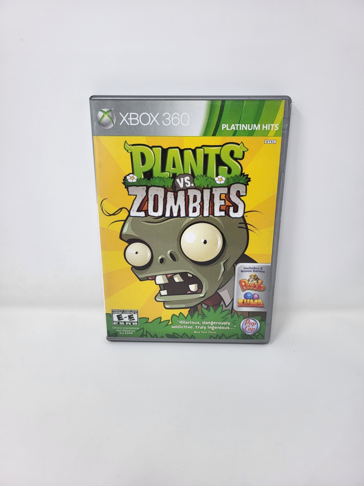 Plants vs. Zombies (Microsoft Xbox 360, 2010) Platinum Hits Tested CIB complete