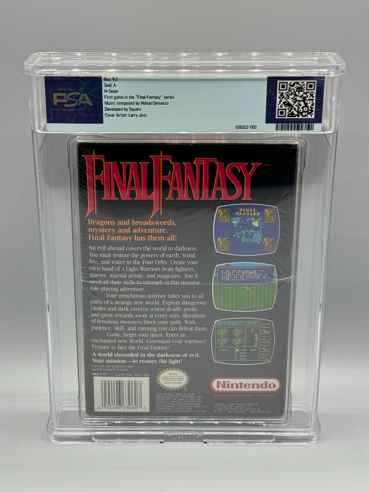 Final Fantasy Nintendo NES OVAL SOQ REV A Factory Sealed New PSA 9.0 A Graded