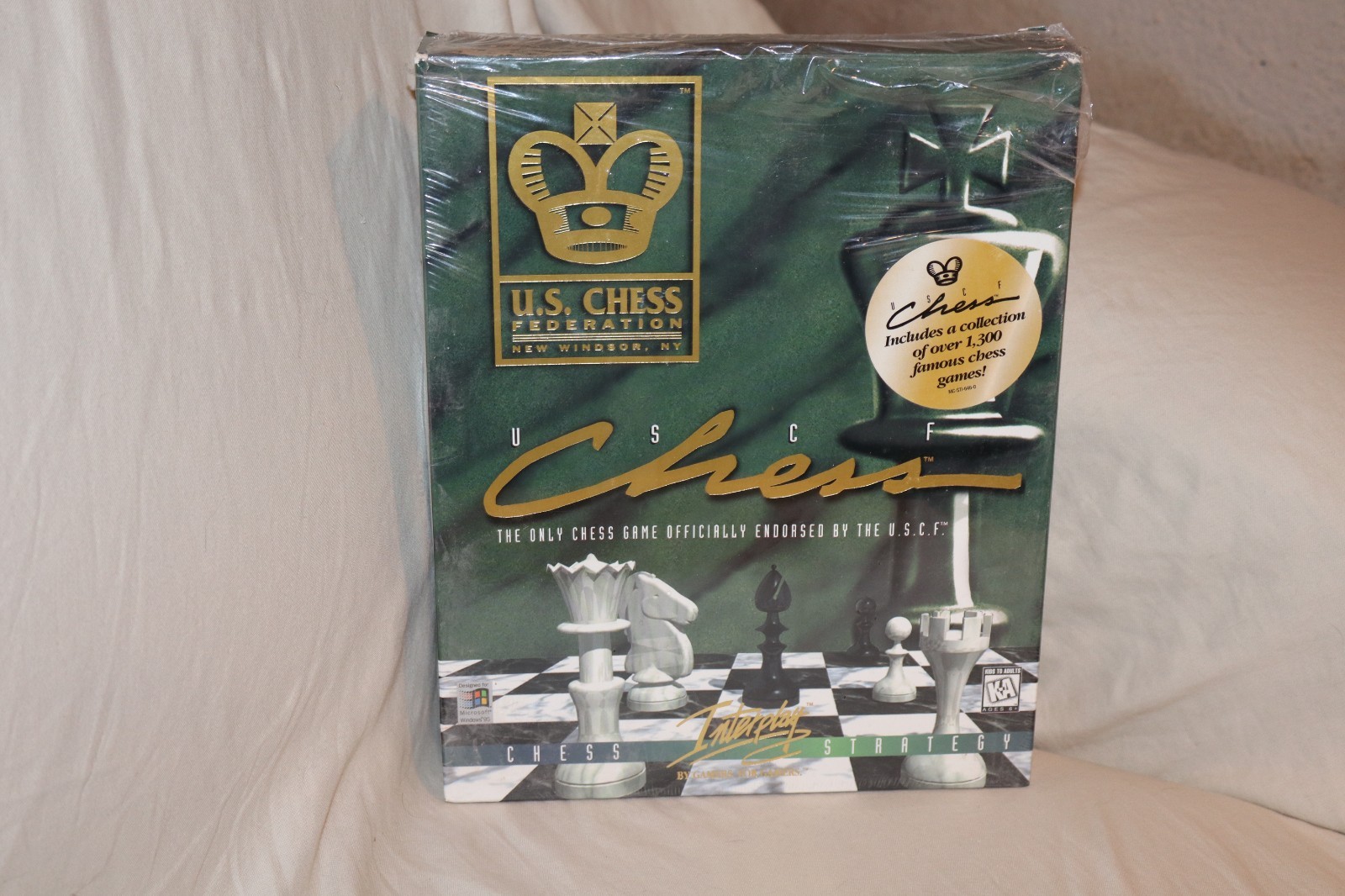 Vintage USCF Chess Game CD Windows 95 1997 Interplay Productions BOXED
