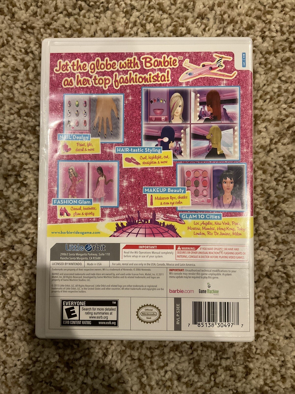Barbie: Jet, Set & Style (Nintendo Wii, 2011)