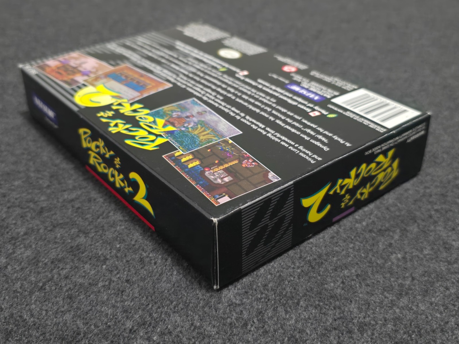 SNES POCKY & ROCKY 2 Complete CIB Box Game Super Nintendo RARE Natsume