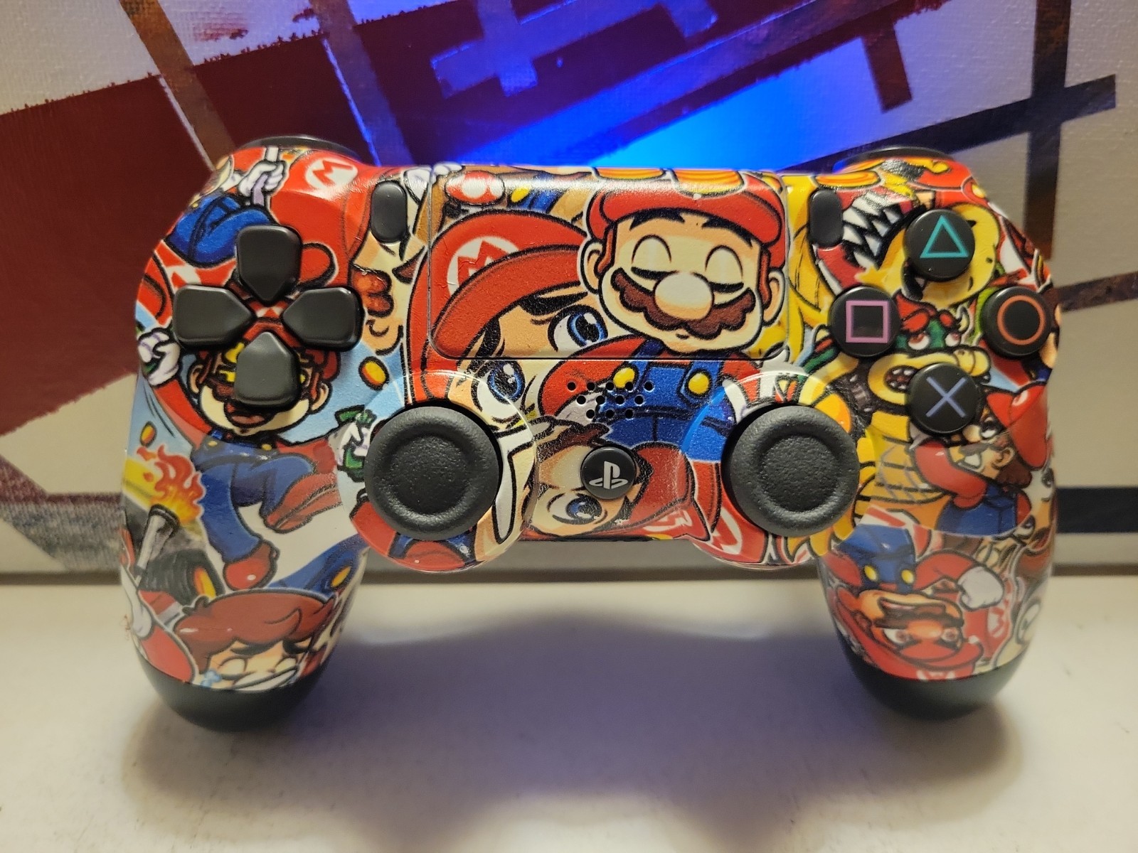 Mario Sony DualShock 4 Controller PlayStation PS4 – Custom Hydro Dipped