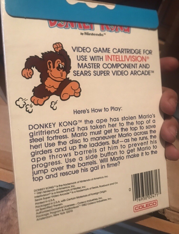 Nintendo Donkey Kong Intellivision Intv 1982. Factory Box 6 sealed units.Genuine