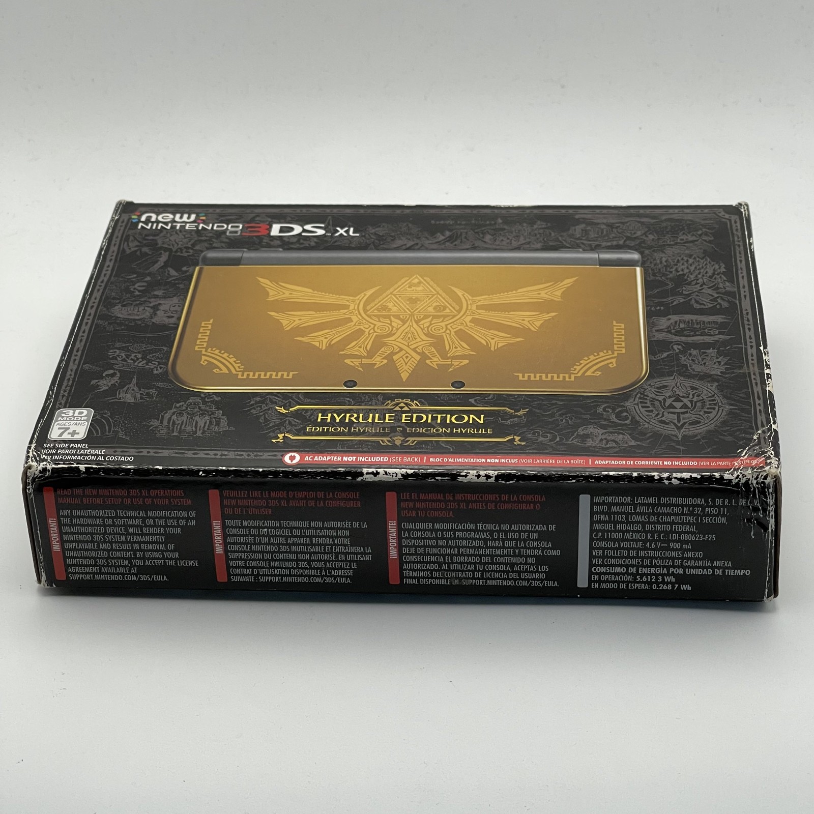 Nintendo New 3DS XL Hyrule Edition Gold Handheld System- CIB- Bottom IPS?