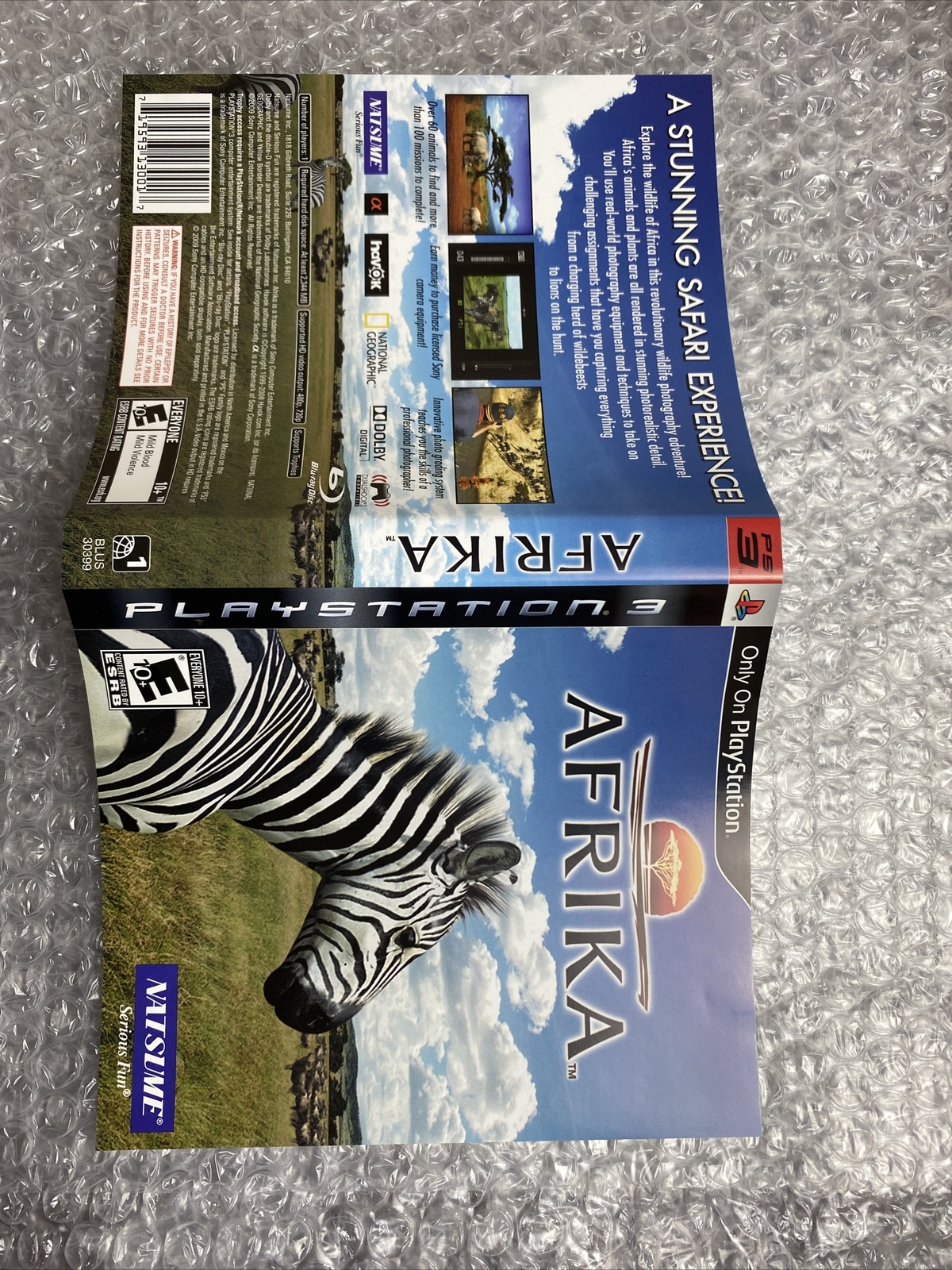 Afrika Africa PS3 Sony Playstation 3 USA ESRB NATSUME Complete CIB NTSCU English