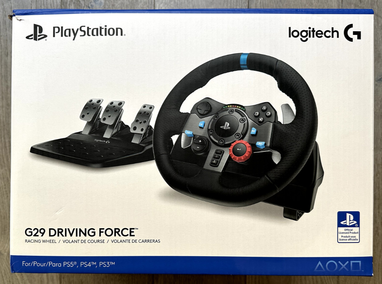 Logitech G29 Driving Force Racing Wheel w/ Floor Pedals 941-000110 – PS5 PS4 PC