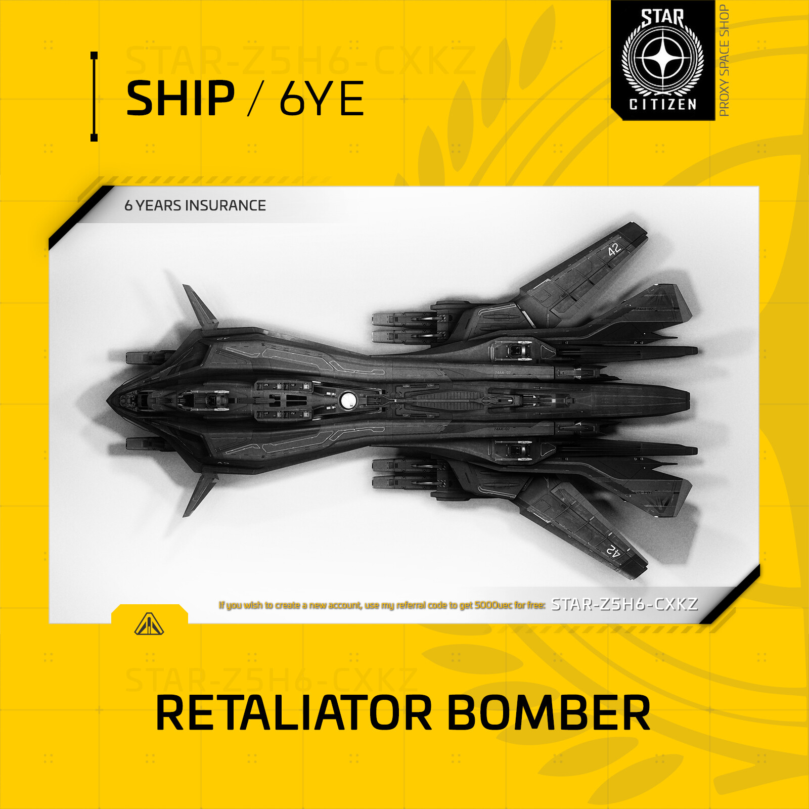 Star Citizen – RETALIATOR BOMBER – (6 Years Insurance) NOT LTI