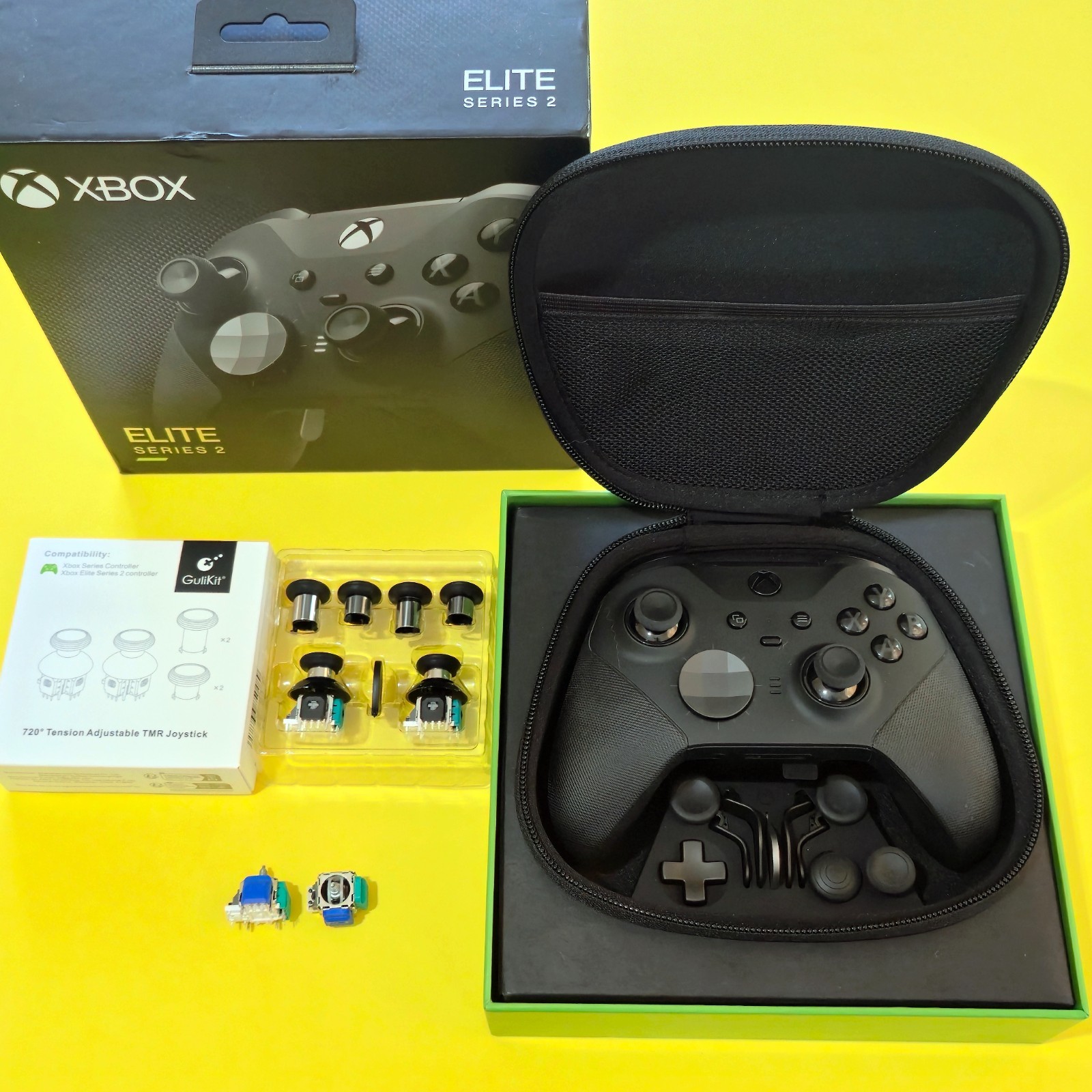 Xbox Elite Series 2 Wireless Controller Black Gulikit or K-Silver TMR Upgrade